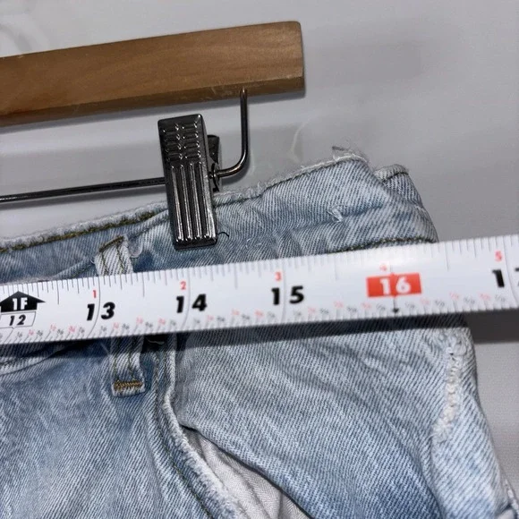 Abercrombie & Fitch 90s Straight Ultra High Rise Cotton Jeans Size 14 Short - Picture 3 of 9